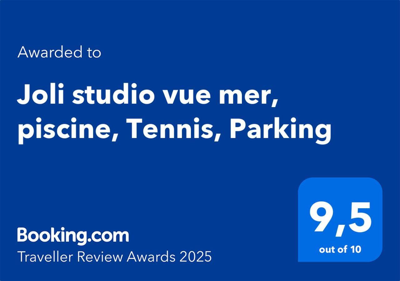 Joli Studio Vue Mer, Piscine, Tennis, Parking Антиб Екстериор снимка